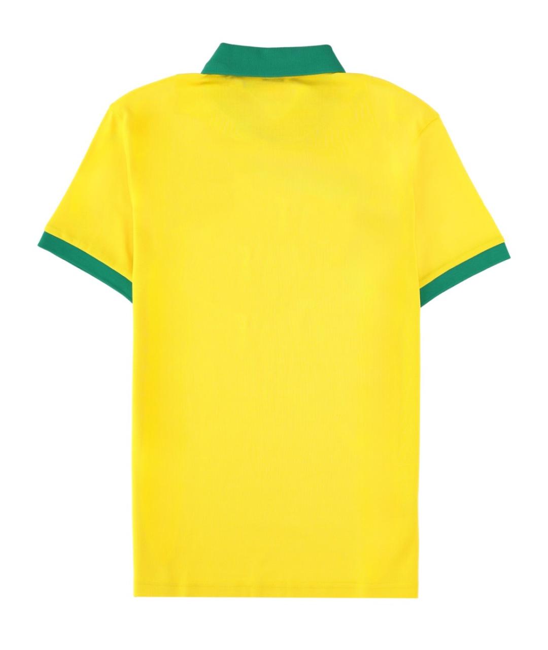 HUGO BOSS Желтое хлопковое поло с коротким рукавом, фото 2