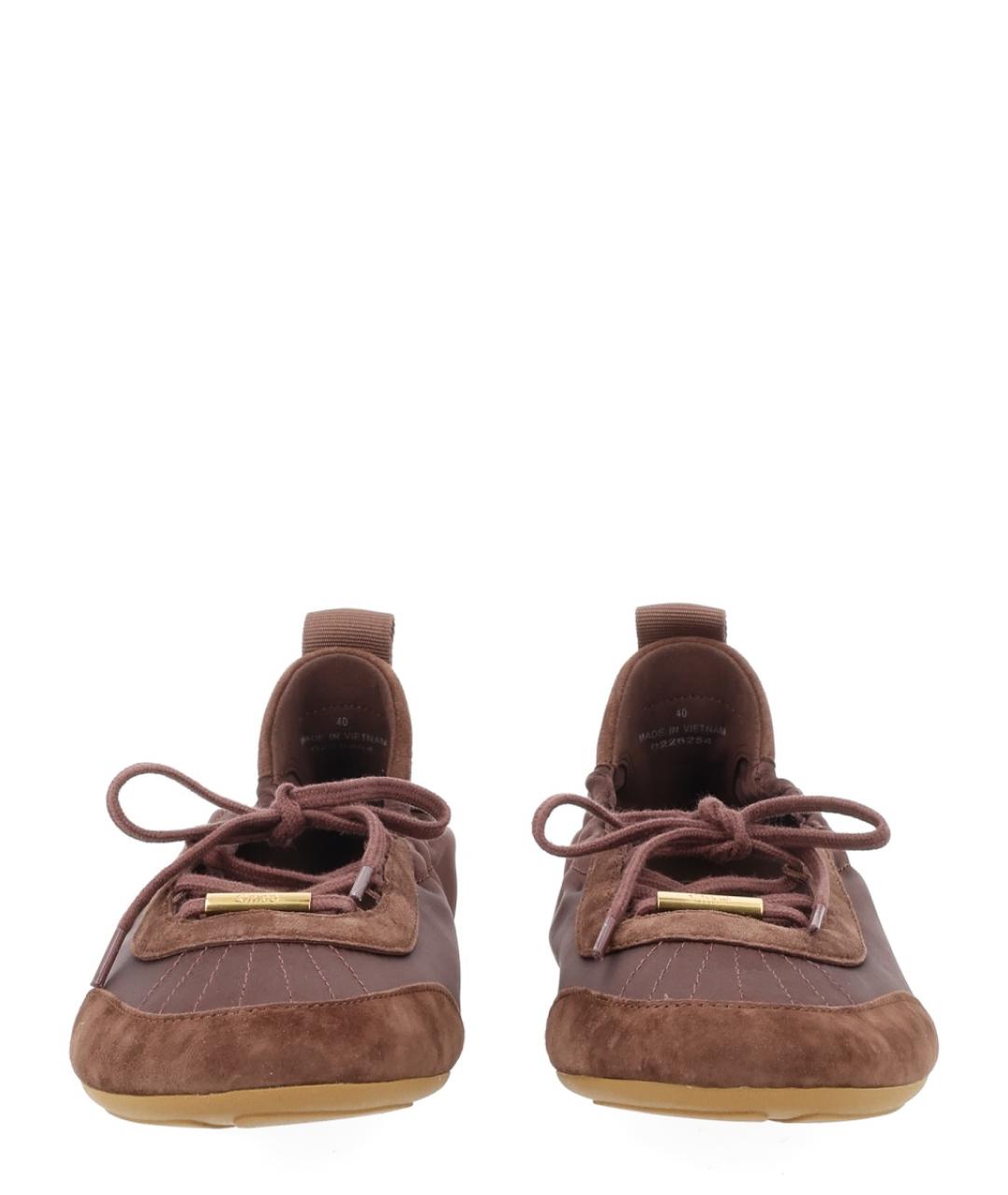 CHLOE Коричневые текстильные балетки, фото 3