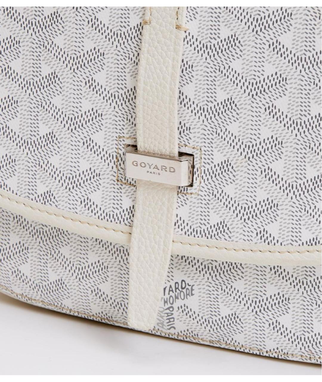 GOYARD Белая кожаная сумка на плечо, фото 3