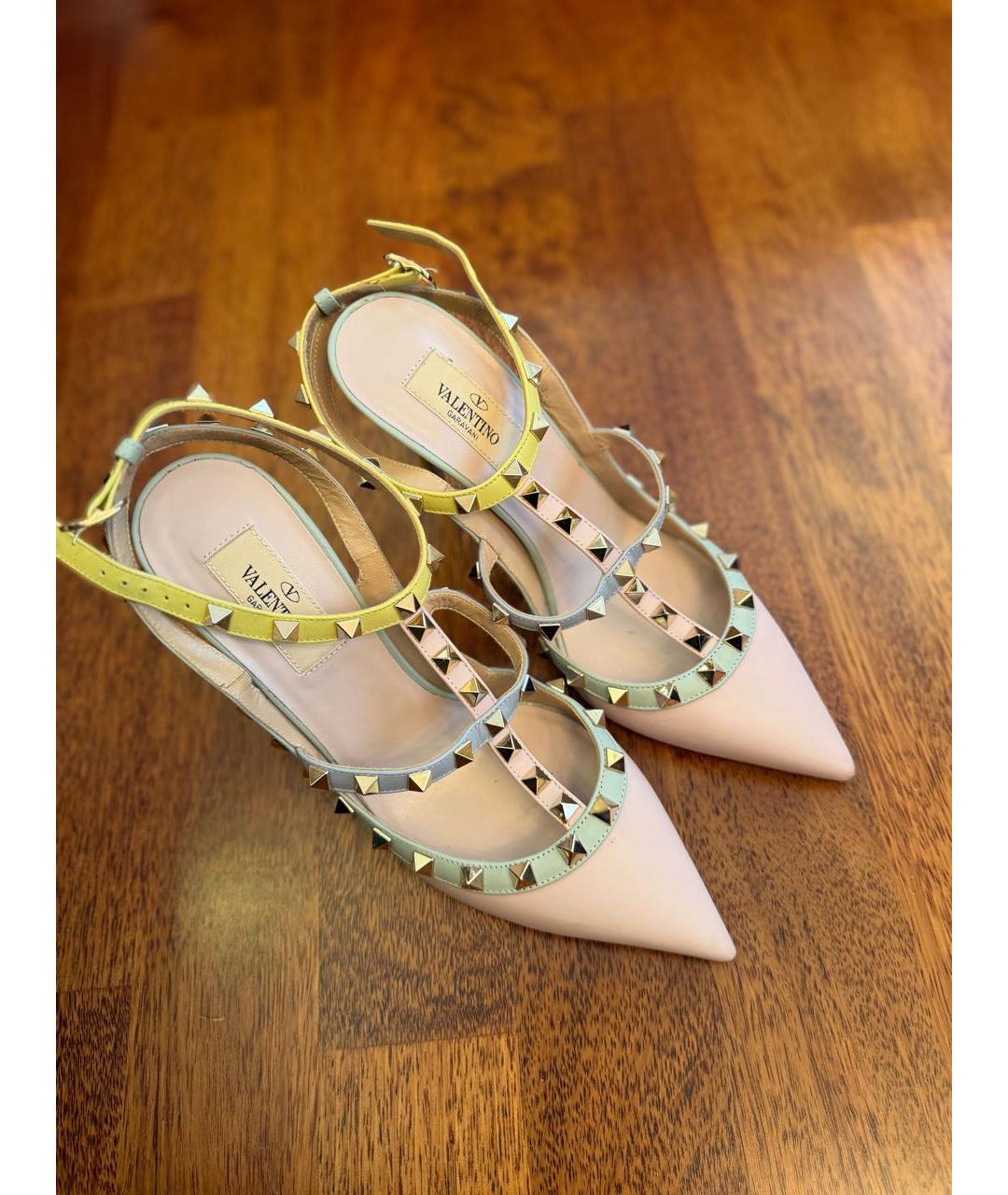 VALENTINO Мульти кожаные босоножки, фото 3