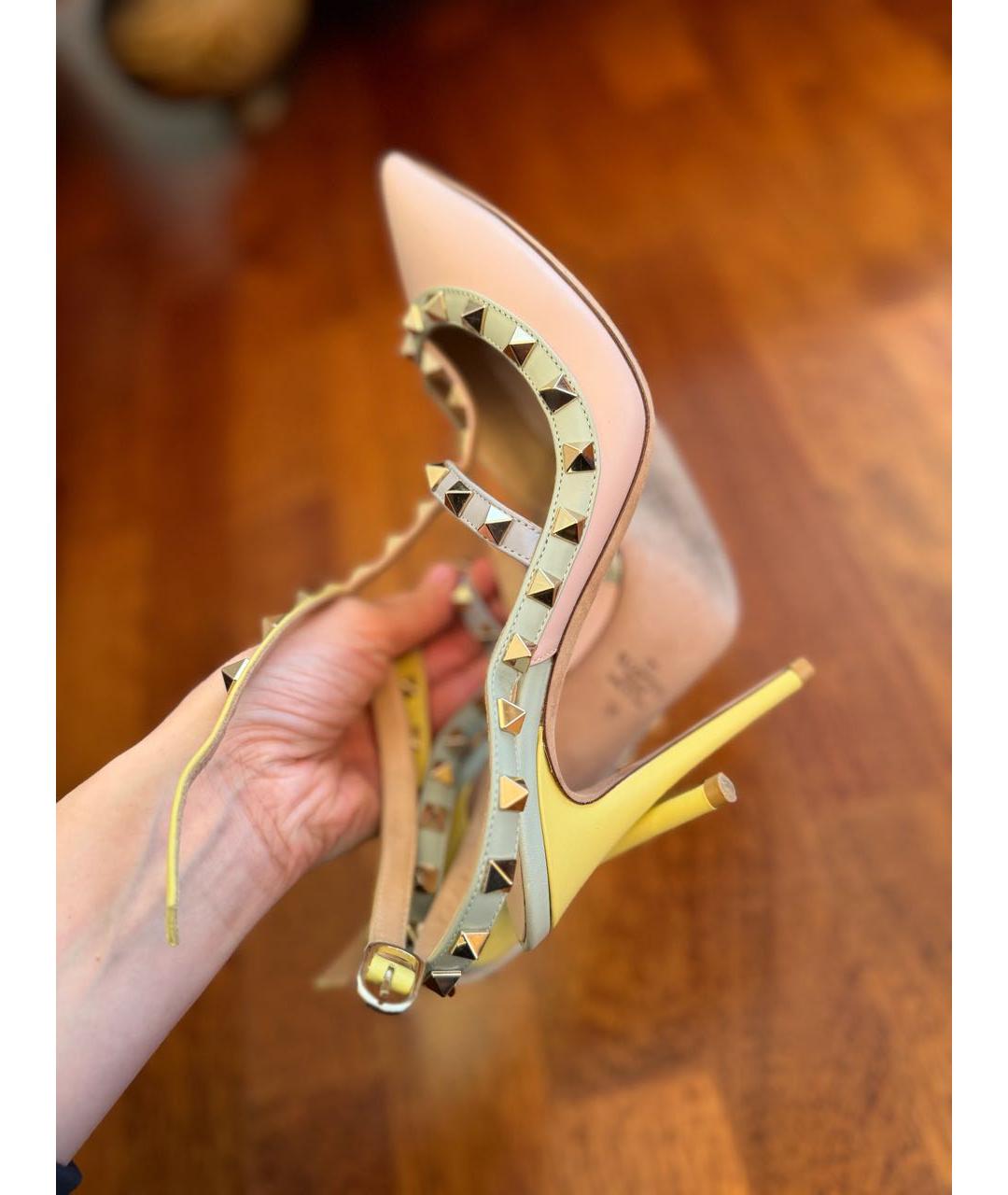 VALENTINO Мульти кожаные босоножки, фото 5