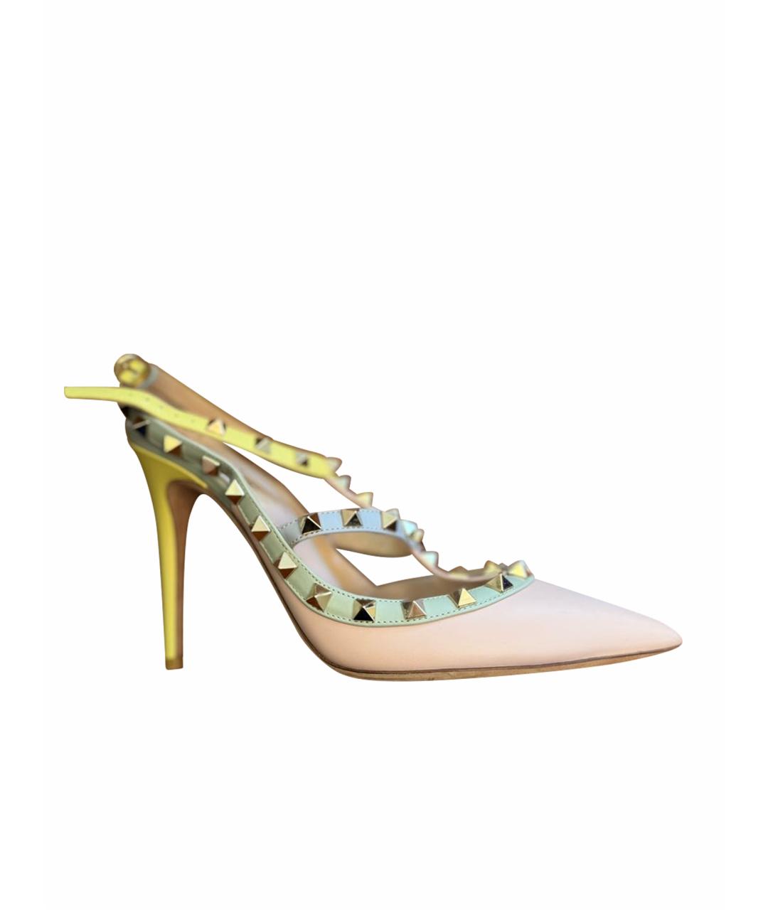 VALENTINO Мульти кожаные босоножки, фото 1