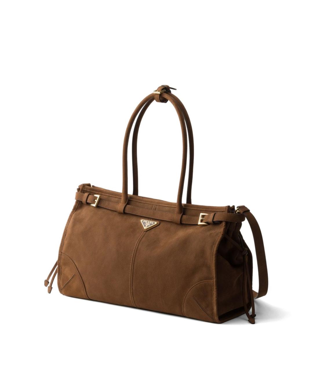 PRADA Коричневая кожаная сумка тоут, фото 2