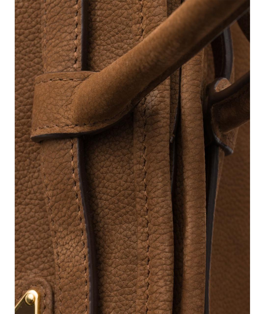 PRADA Коричневая кожаная сумка тоут, фото 3