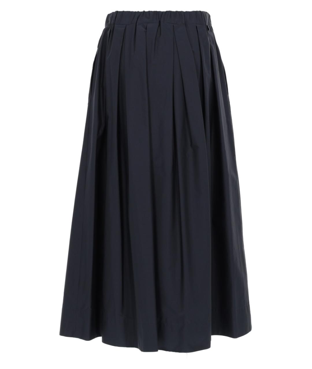 'S MAX MARA Синяя хлопковая юбка миди, фото 2