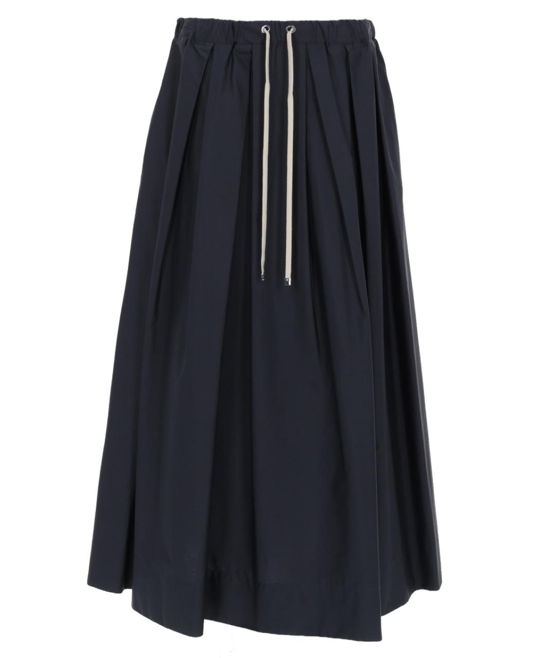 'S MAX MARA Синяя хлопковая юбка миди, фото 1