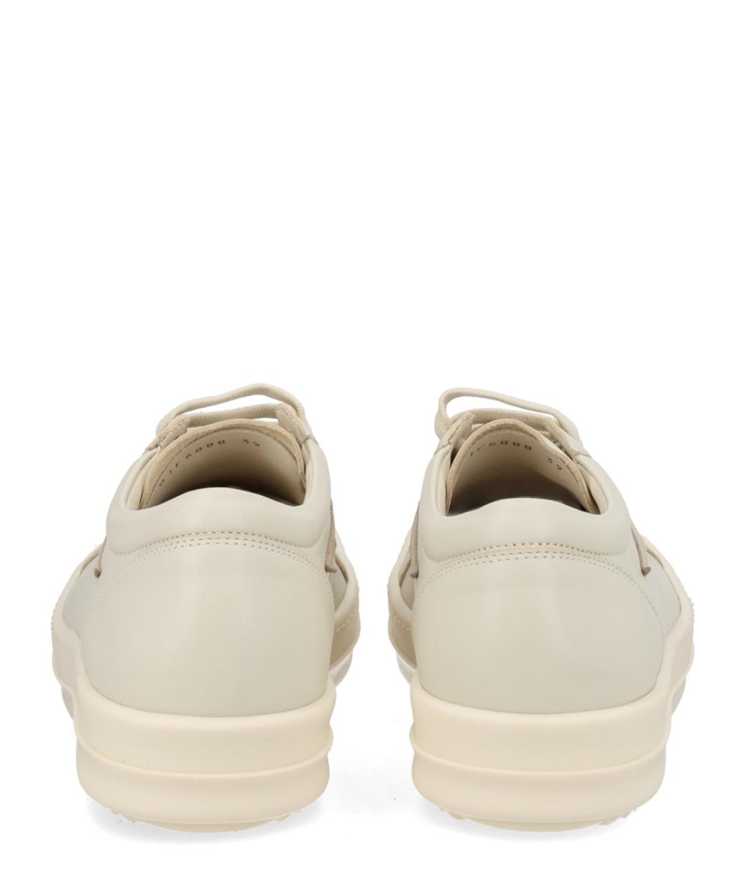 RICK OWENS Белые кожаные кеды, фото 4