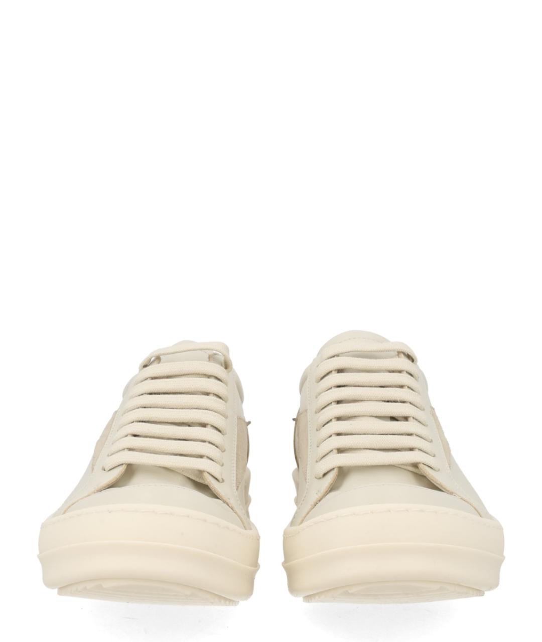 RICK OWENS Белые кожаные кеды, фото 3