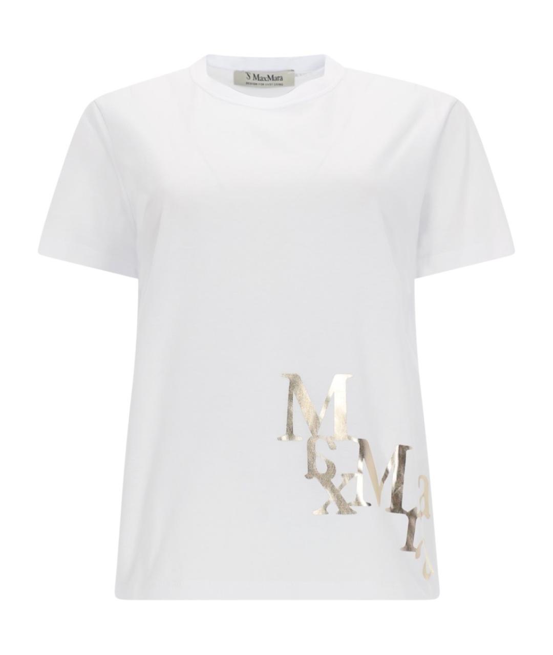 'S MAX MARA Белая хлопковая футболка, фото 1