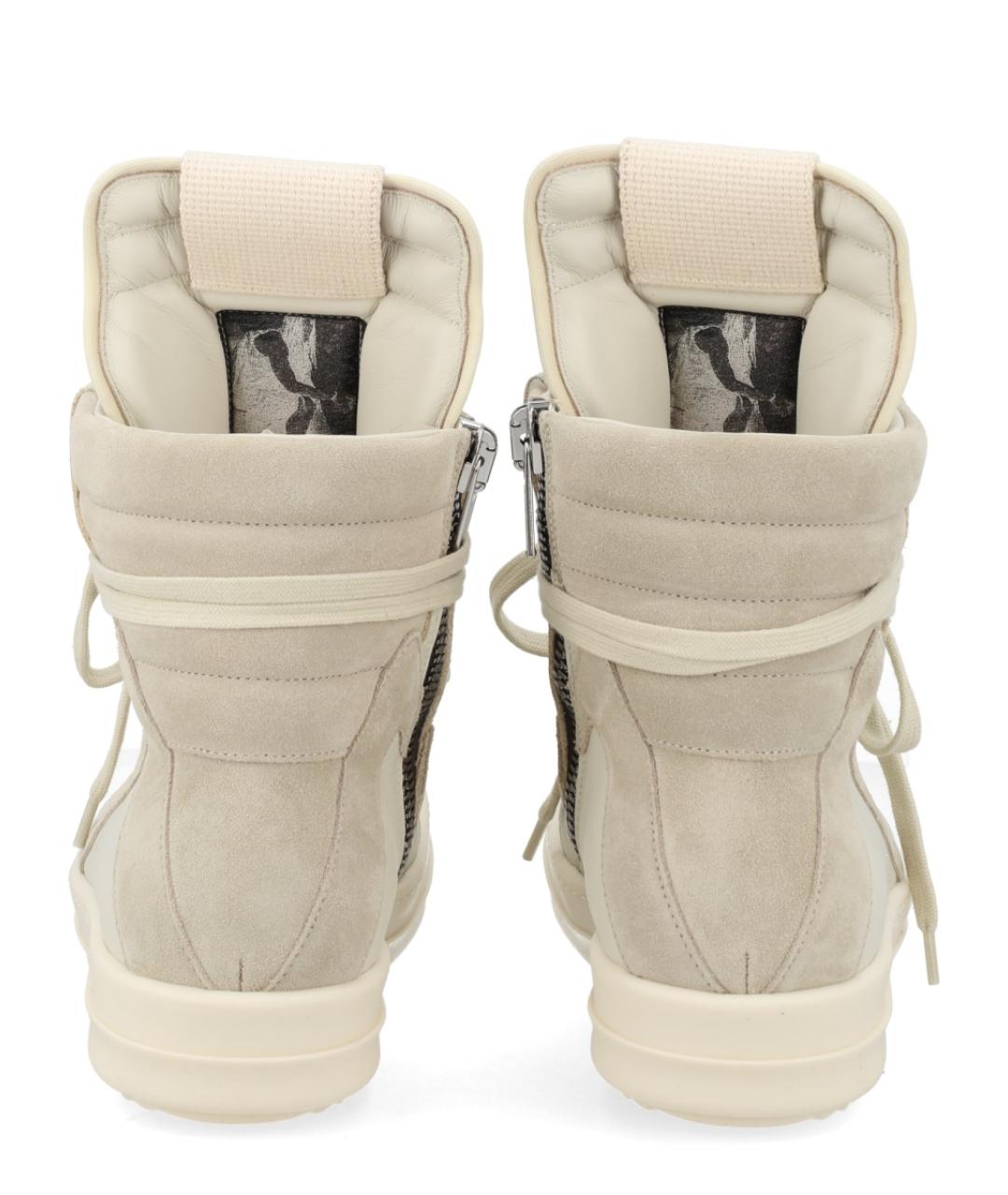 RICK OWENS Белые кожаные кеды, фото 4