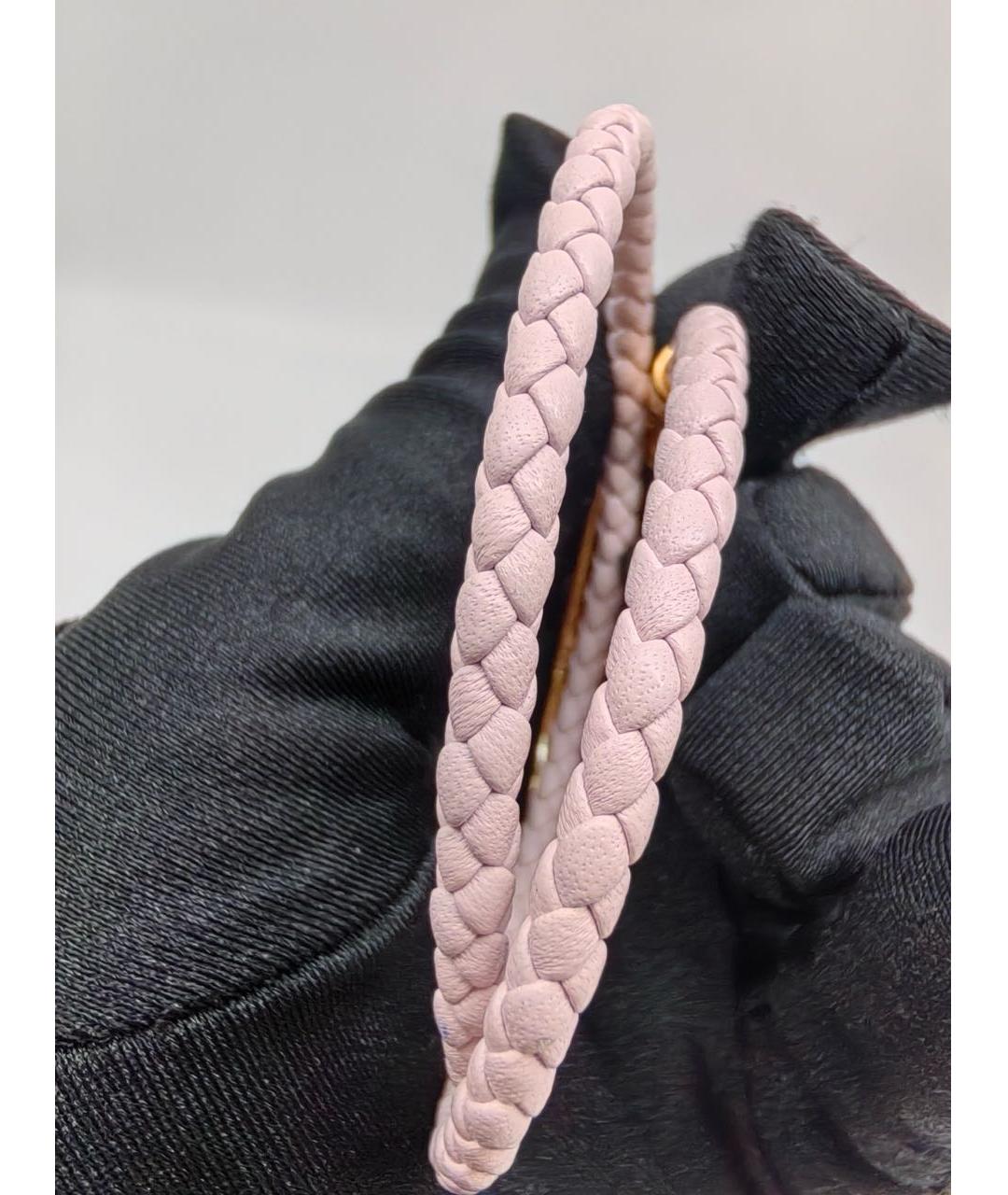 HERMES Розовый кожаный браслет, фото 3