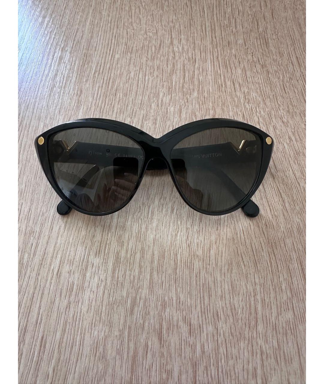 LOUIS VUITTON Черные пластиковые солнцезащитные очки, фото 5