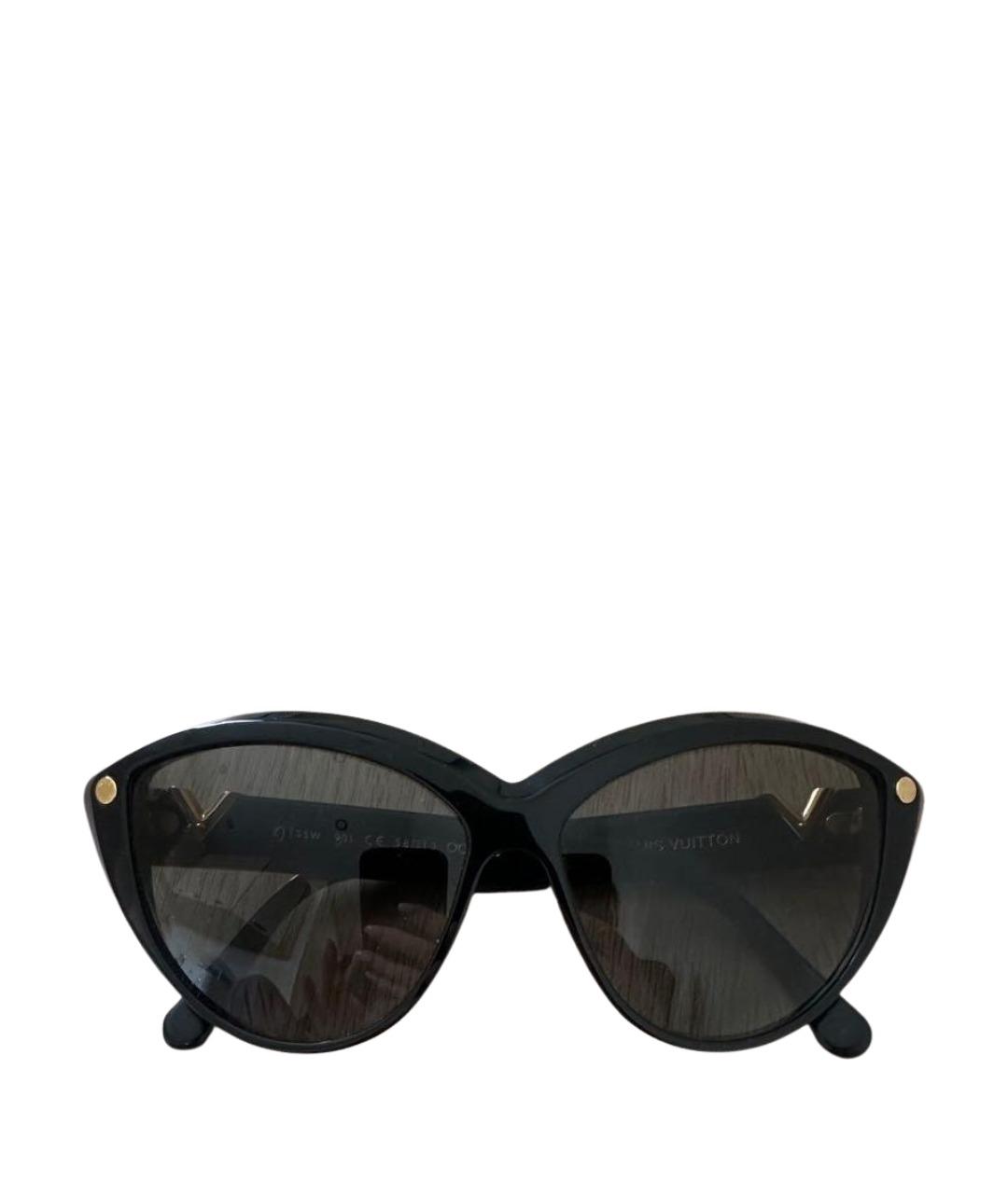 LOUIS VUITTON Черные пластиковые солнцезащитные очки, фото 1