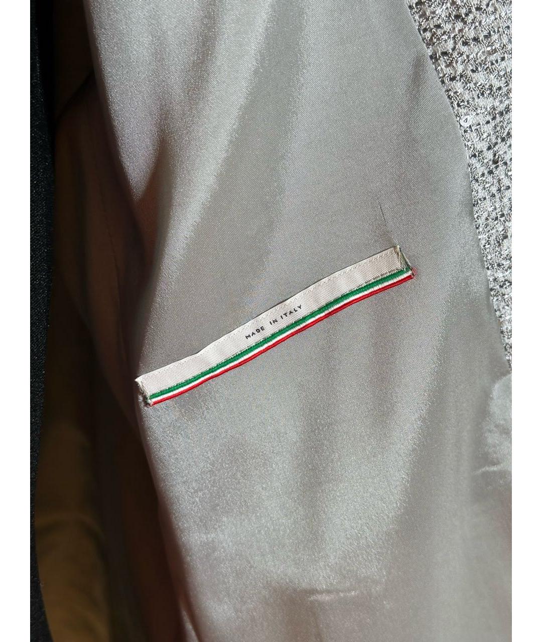 HERNO Серебрянный вискозный жакет/пиджак, фото 5