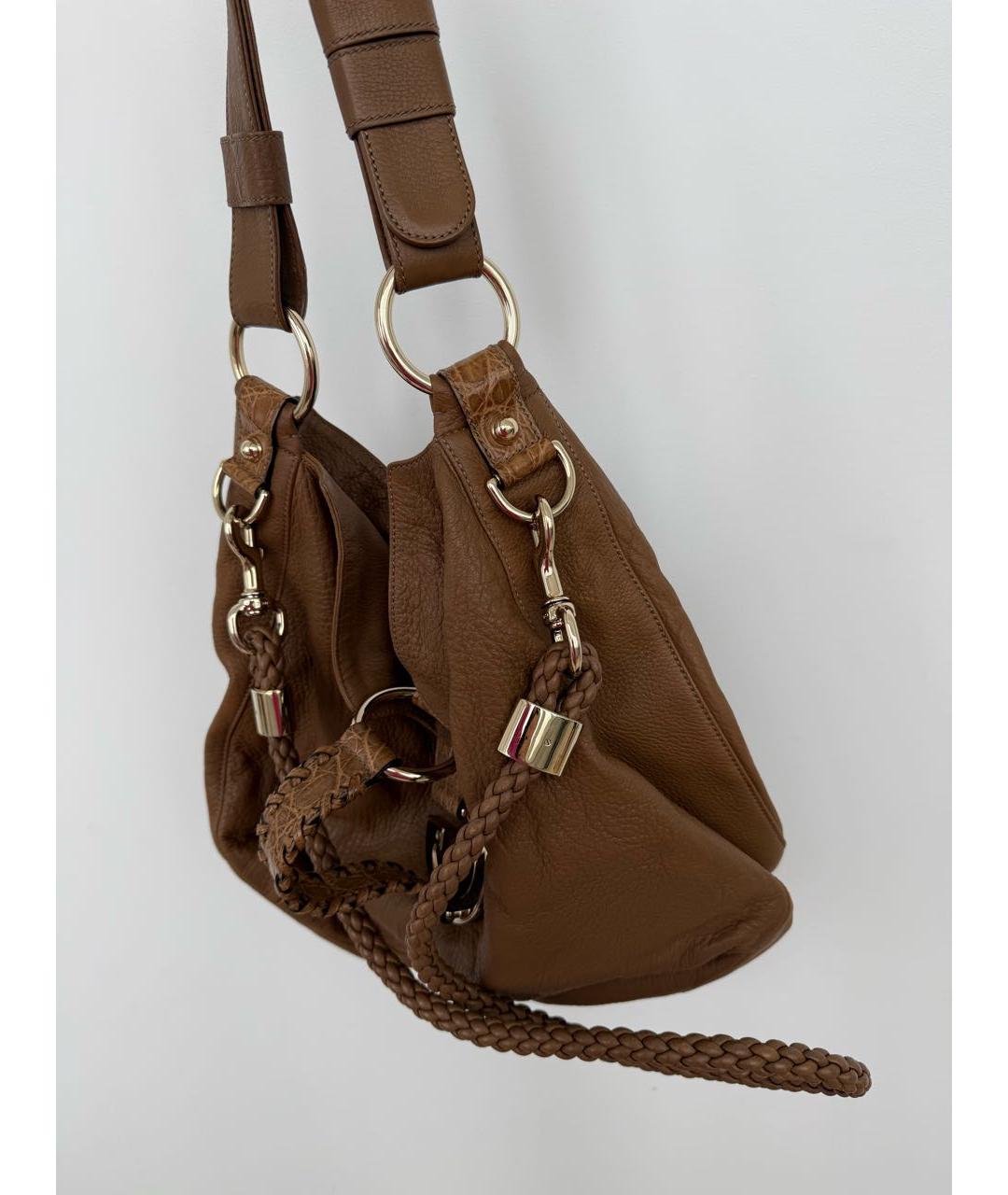 GUCCI Коричневая кожаная дорожная/спортивная сумка, фото 2