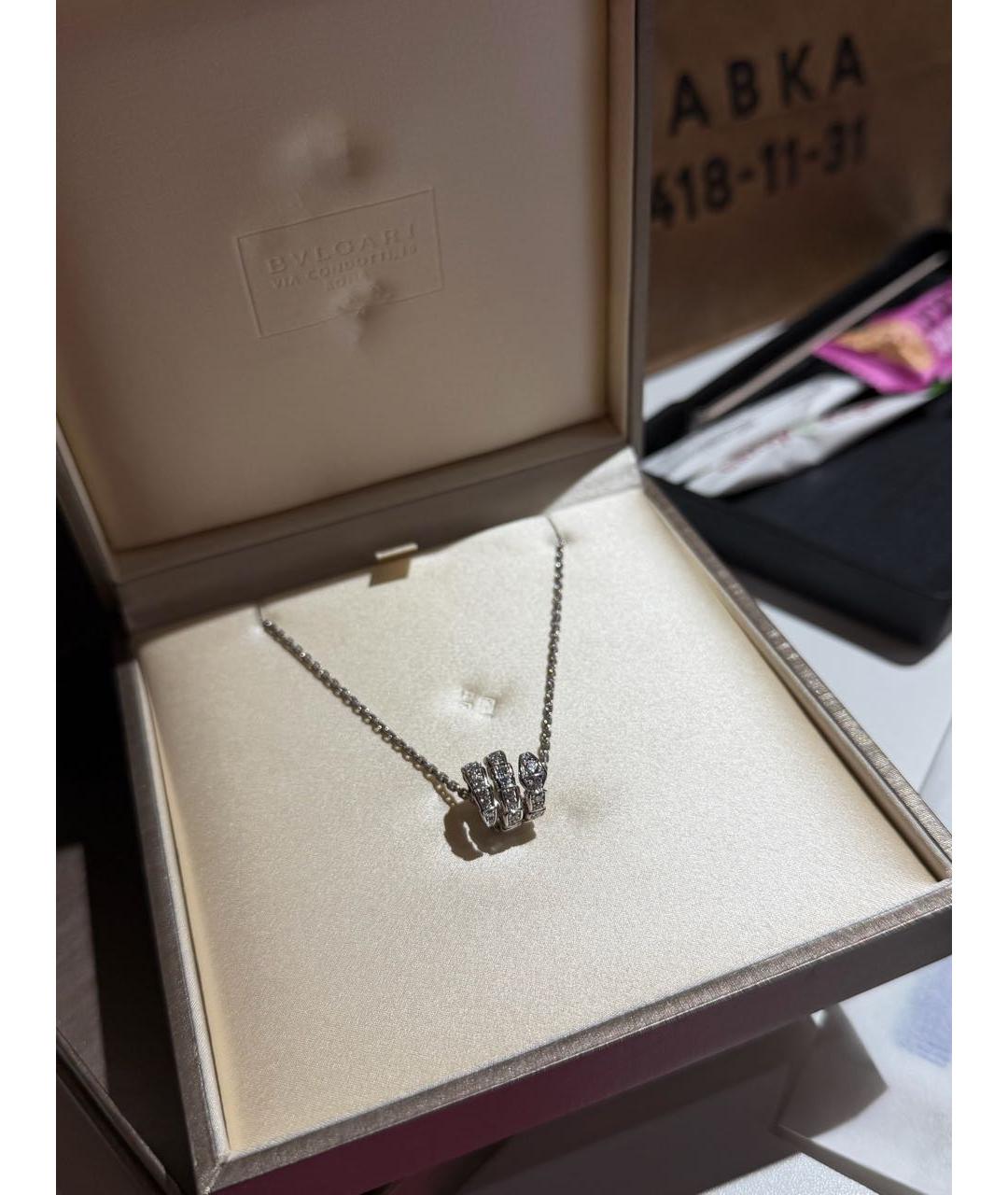 BVLGARI Серебряное колье из белого золота, фото 3