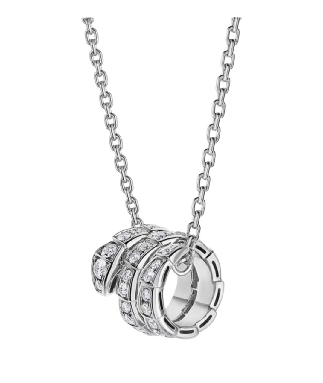 BVLGARI Серебряное колье из белого золота, фото 1