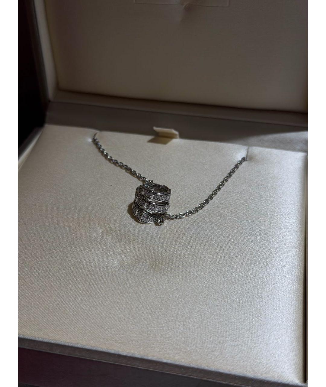 BVLGARI Серебряное колье из белого золота, фото 4