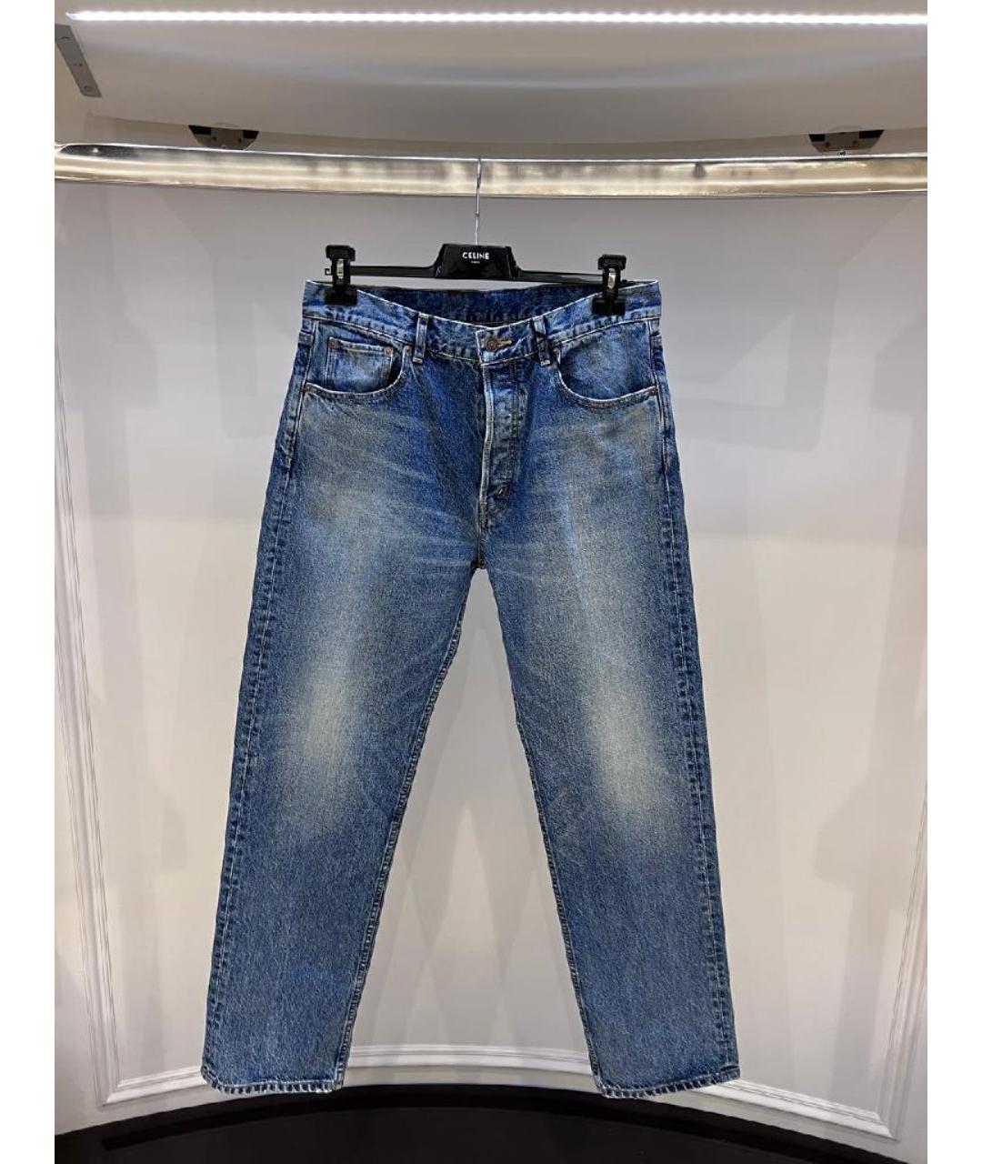 CELINE Синие прямые джинсы, фото 3