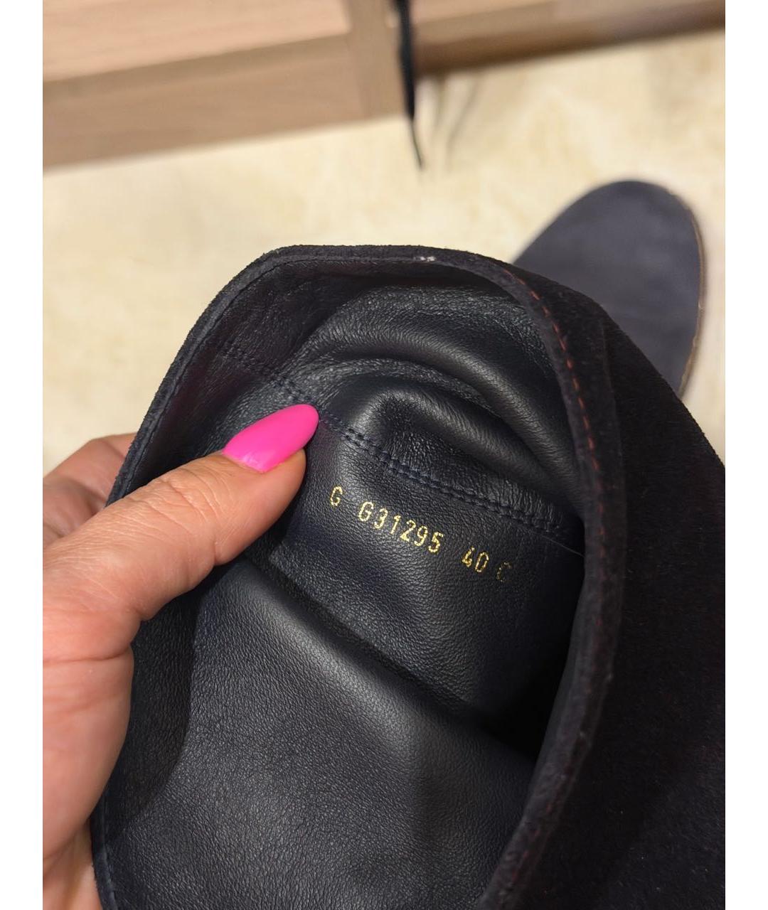 CHANEL Синие замшевые сапоги, фото 4