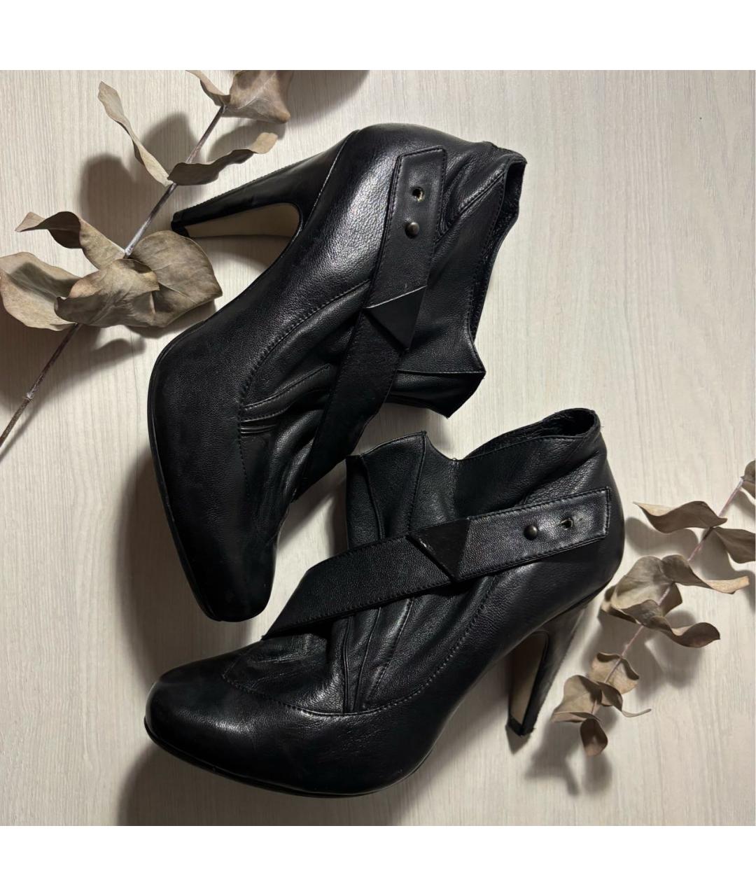 DIESEL Черные кожаные ботильоны, фото 4