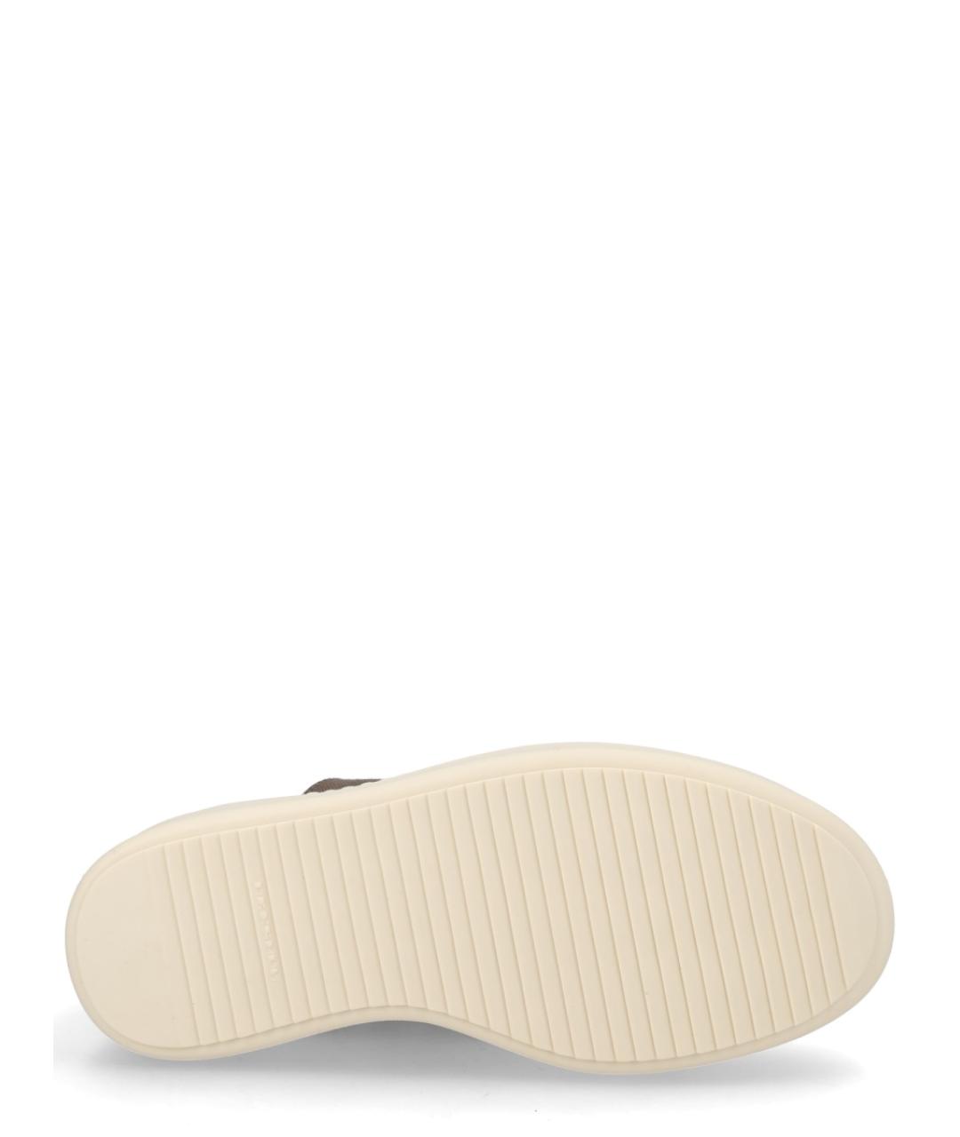 RICK OWENS DRKSHDW Коричневые текстильные низкие кроссовки / кеды, фото 6