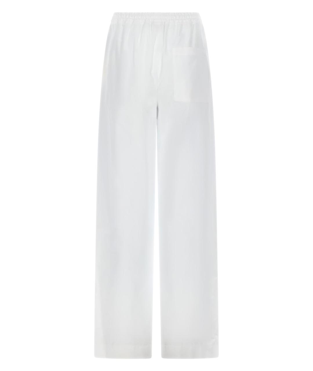LOULOU STUDIO Белые хлопковые прямые брюки, фото 2