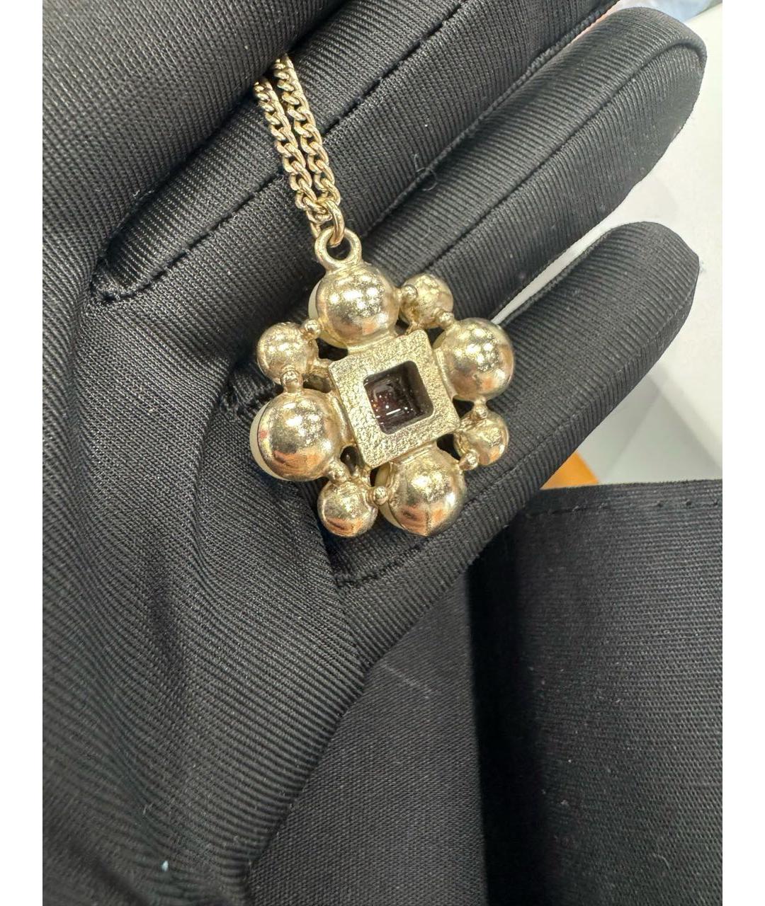 CHANEL Золотое металлическое колье, фото 4