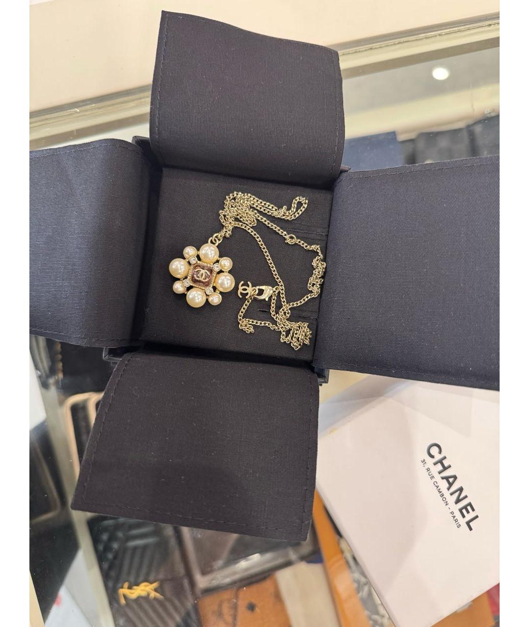 CHANEL Золотое металлическое колье, фото 8