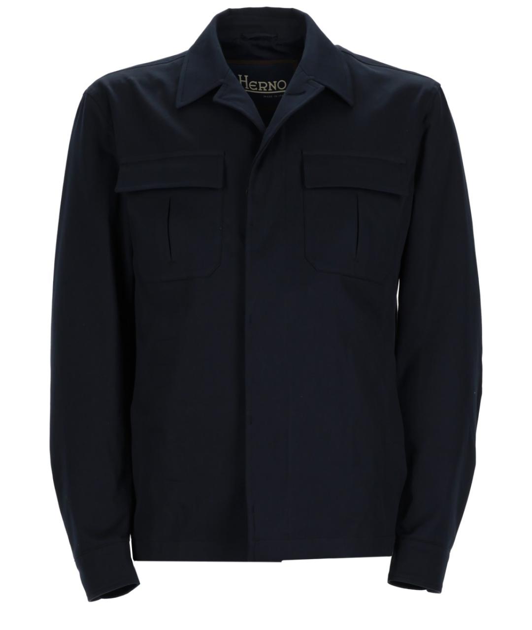 HERNO Синий хлопковый пиджак, фото 1