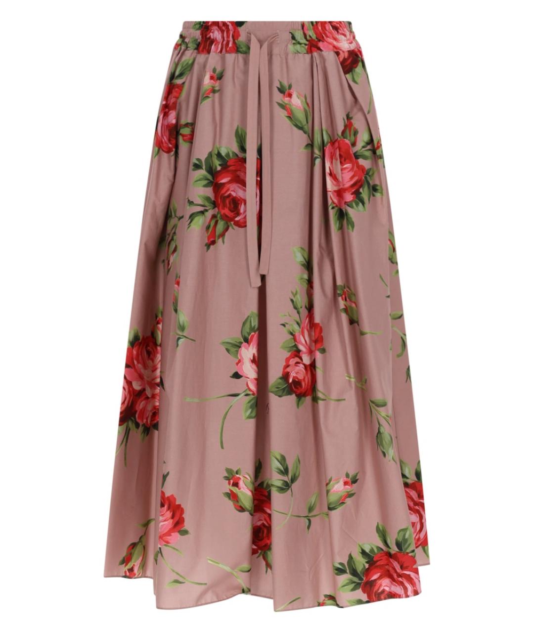 DOLCE&GABBANA Розовая хлопковая юбка миди, фото 1