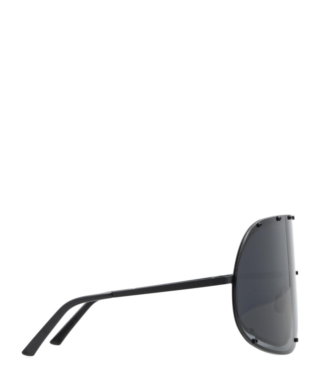 RICK OWENS Черные металлические солнцезащитные очки, фото 3