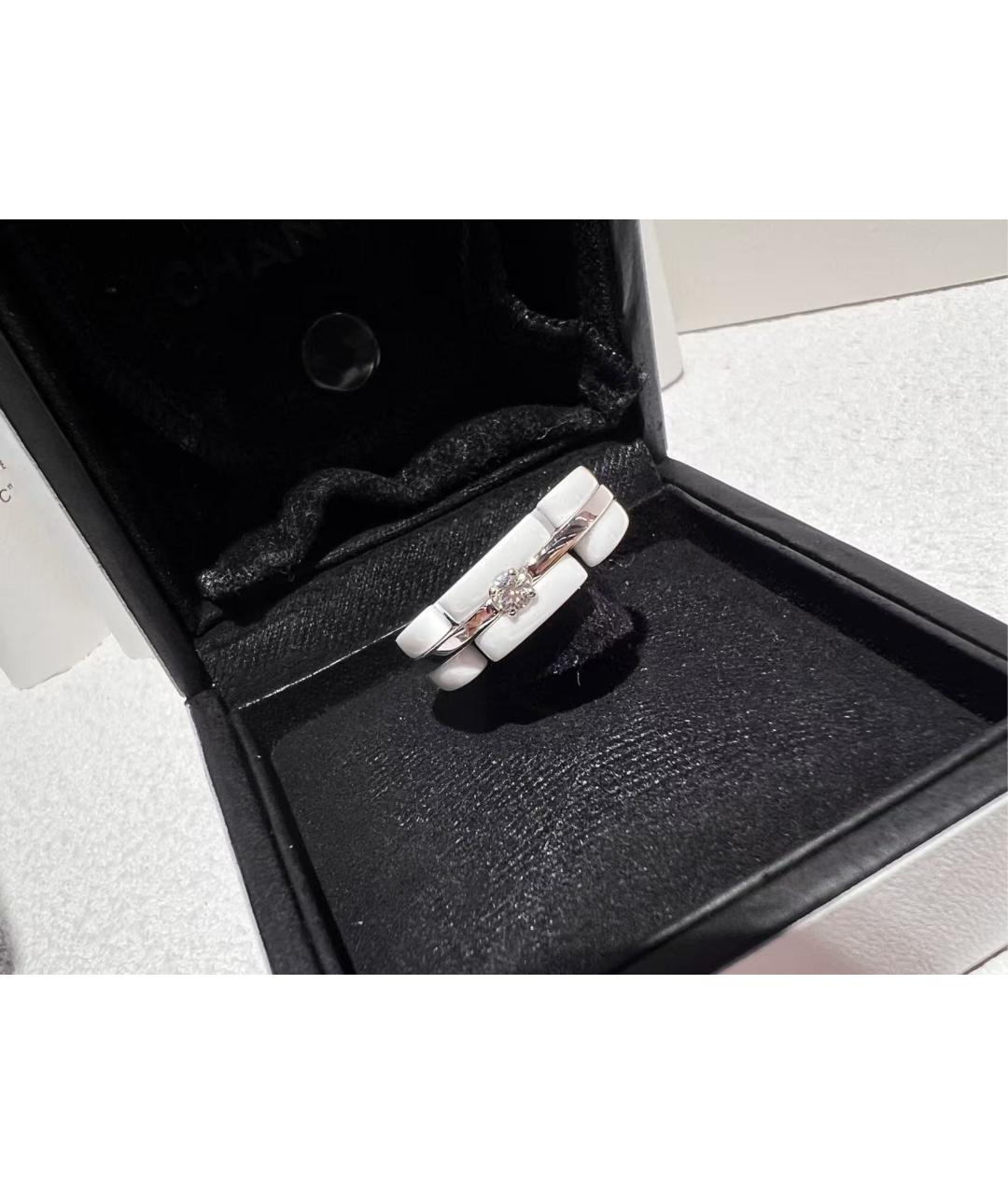 CHANEL Белое керамическое кольцо, фото 4