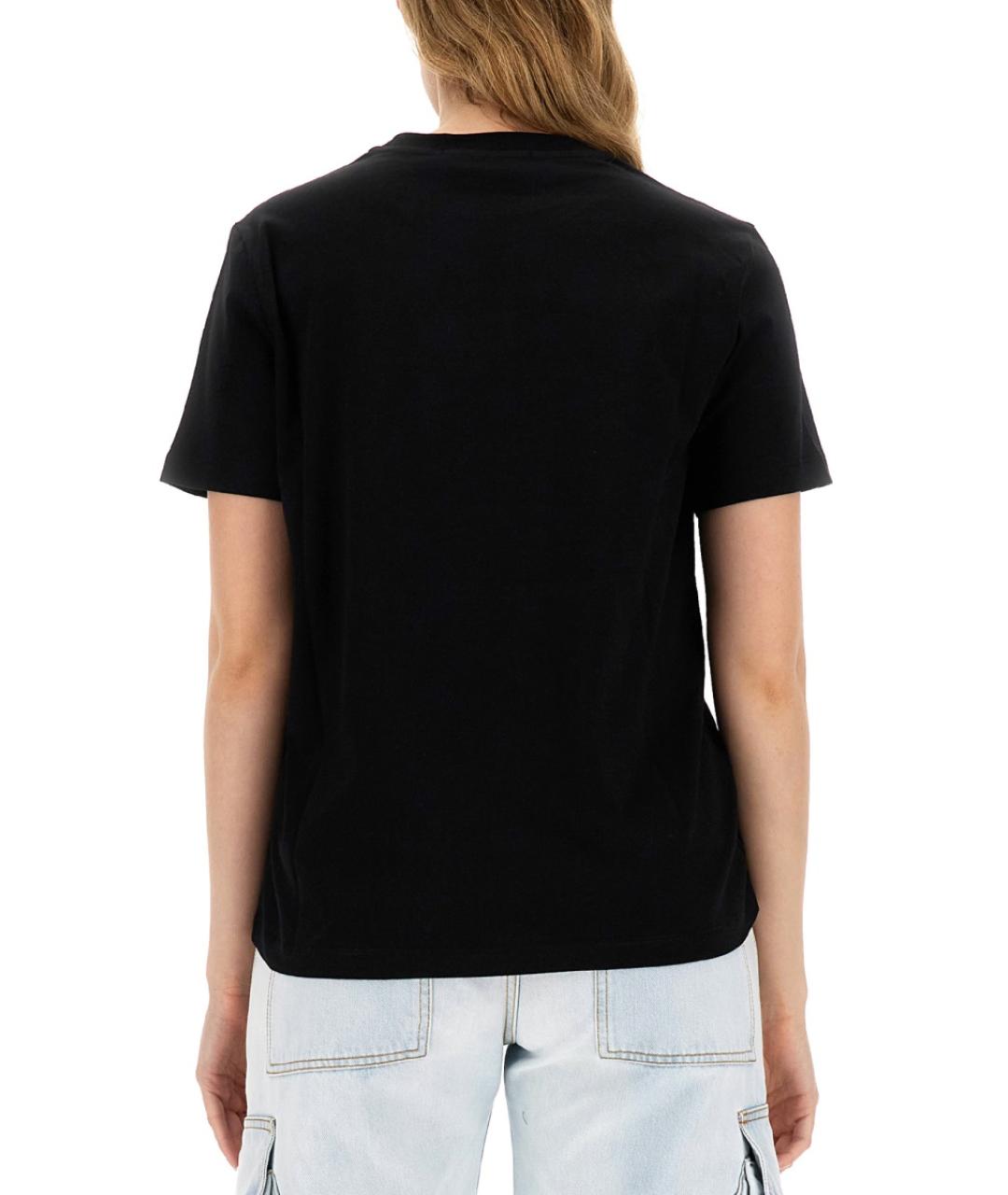 MSGM Черная хлопковая футболка, фото 3