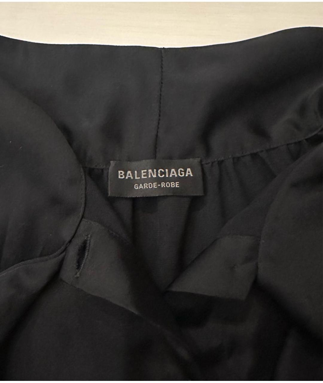 BALENCIAGA Черная полиэстеровая блузы, фото 3