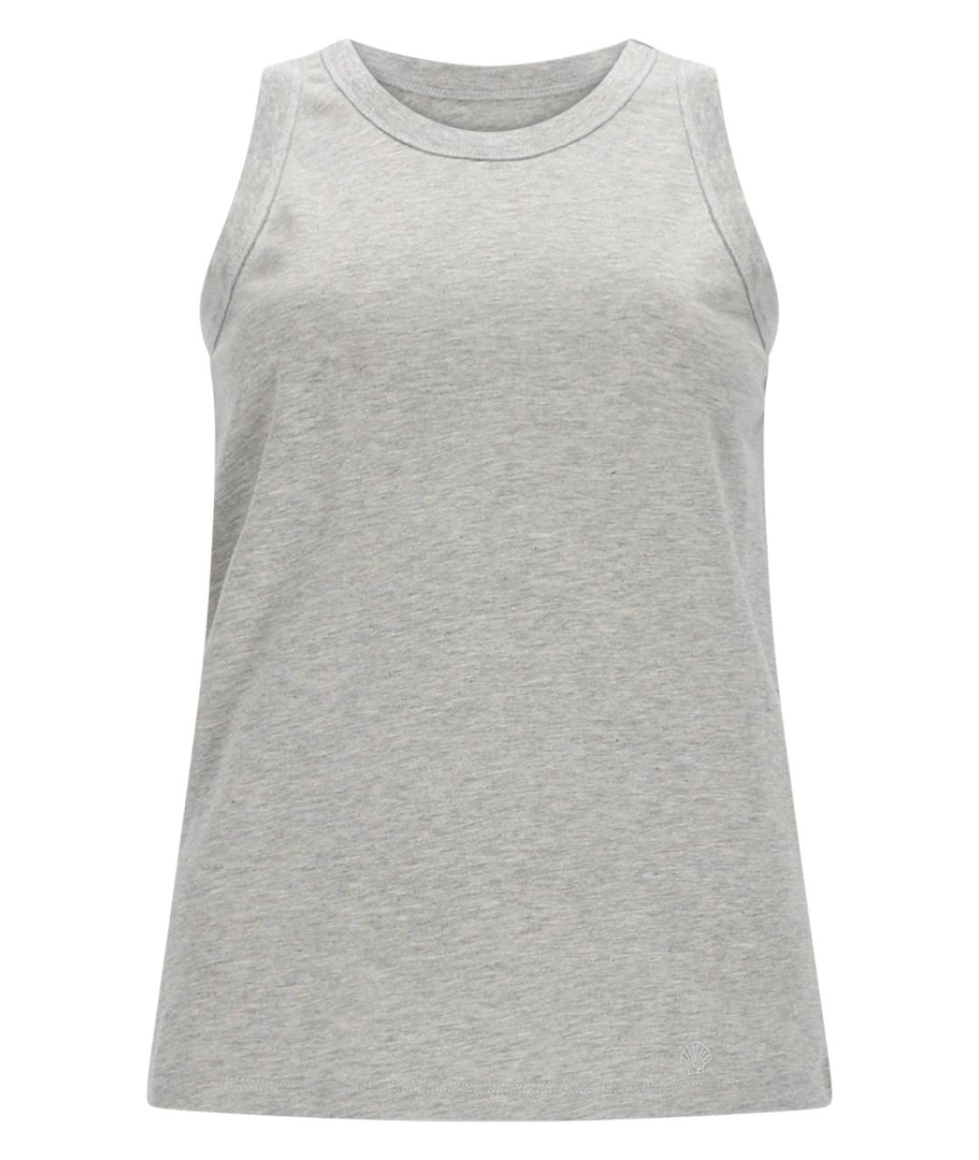 LOULOU STUDIO Серая хлопковая майка, фото 1