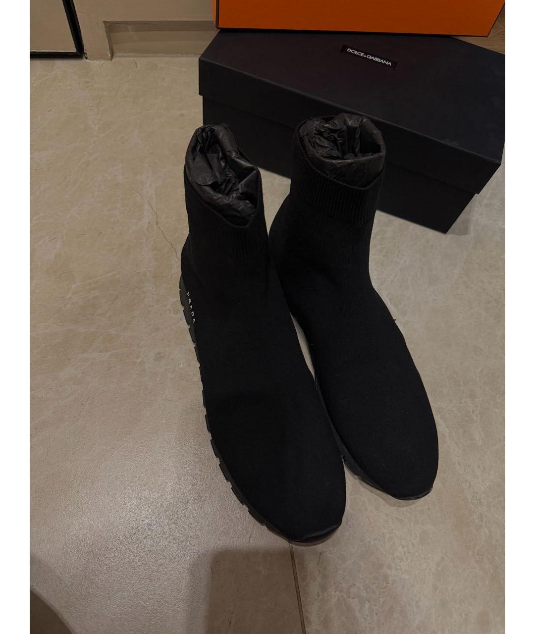 PRADA Черные кроссовки, фото 5