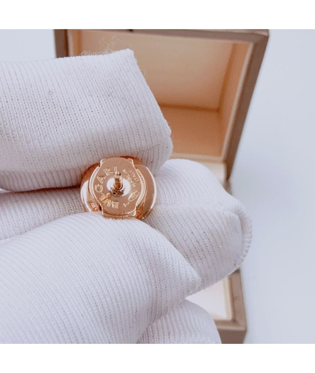 BVLGARI Белые серьги из розового золота, фото 4