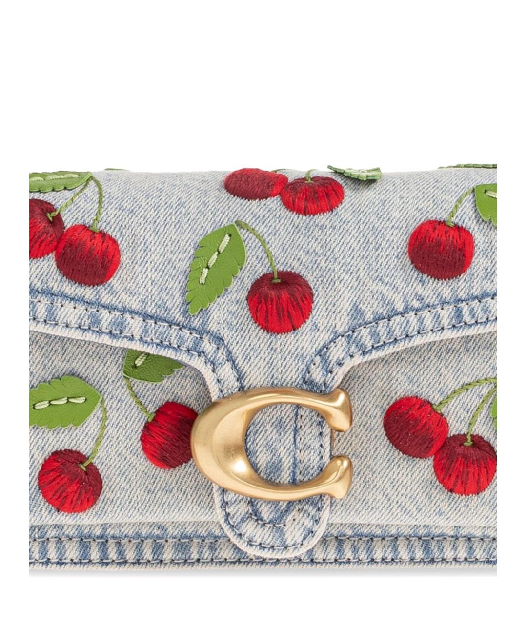 COACH Голубая деним сумка через плечо, фото 6