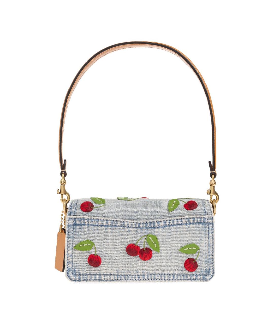 COACH Голубая деним сумка через плечо, фото 3