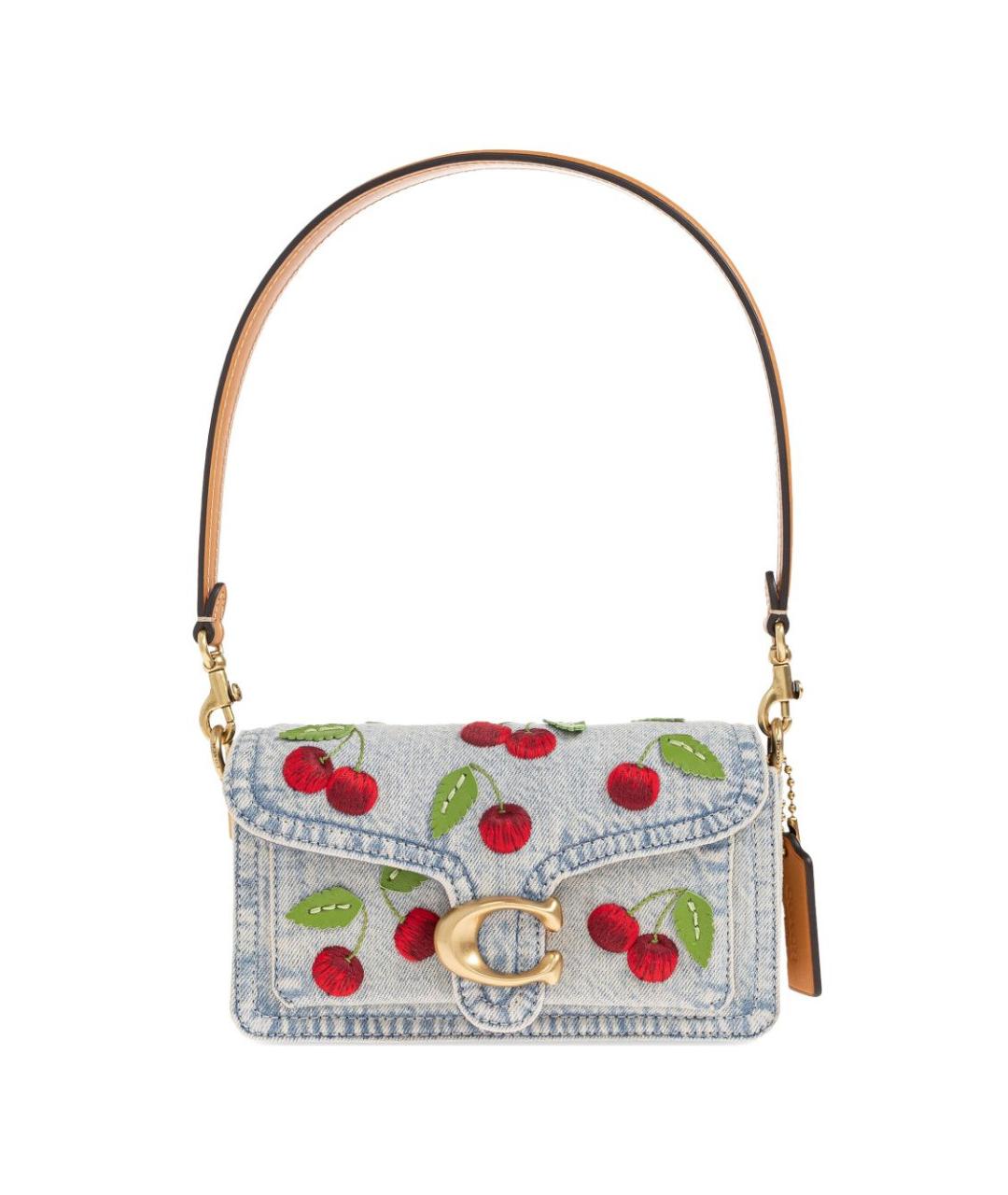 COACH Голубая деним сумка через плечо, фото 1