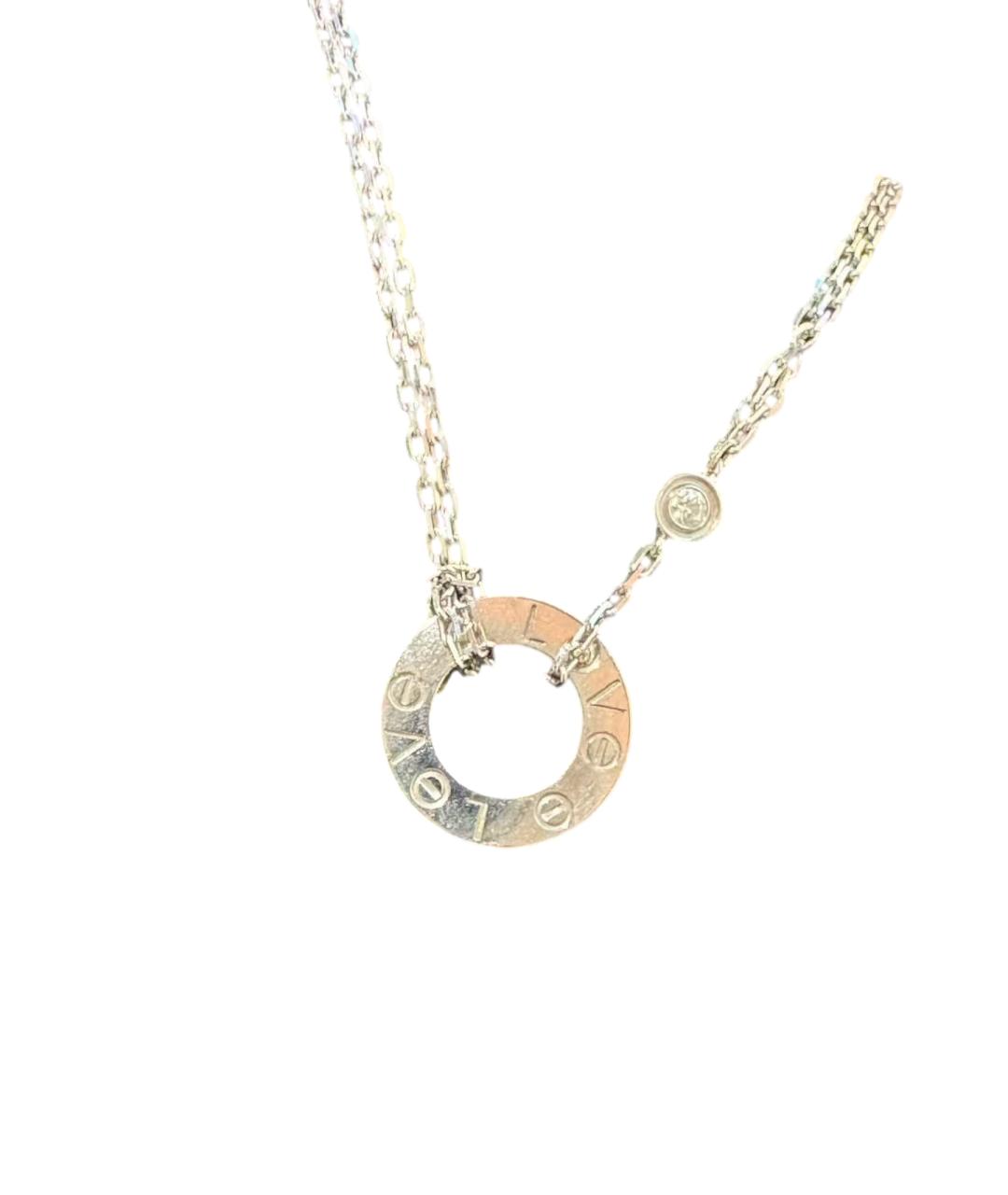 CARTIER Серебряное колье из белого золота, фото 5