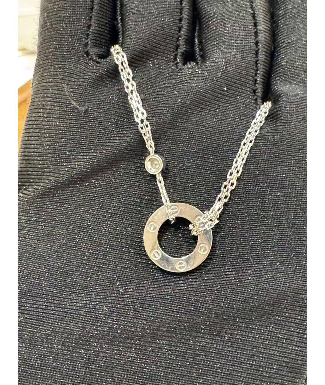 CARTIER Серебряное колье из белого золота, фото 4