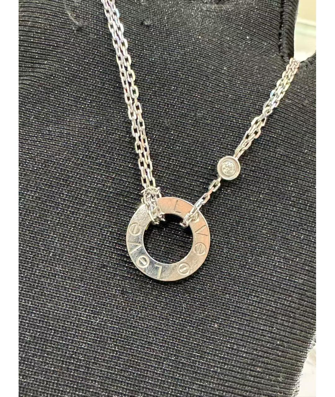 CARTIER Серебряное колье из белого золота, фото 3