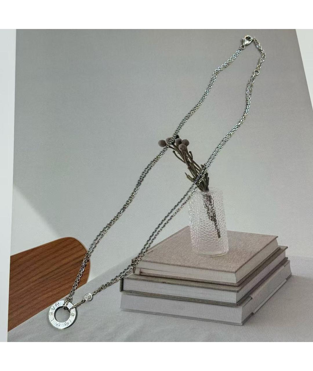 CARTIER Серебряное колье из белого золота, фото 2