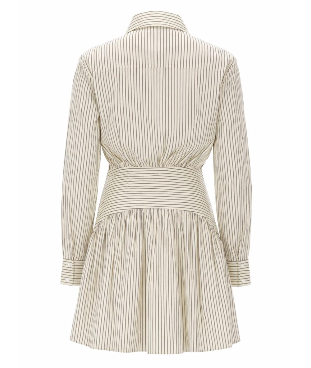 STAUD Белое хлопковое повседневное платье, фото 2