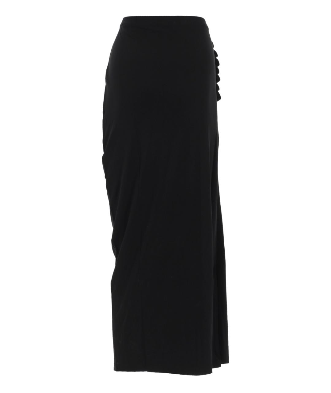 PACO RABANNE Черная вискозная юбка миди, фото 2