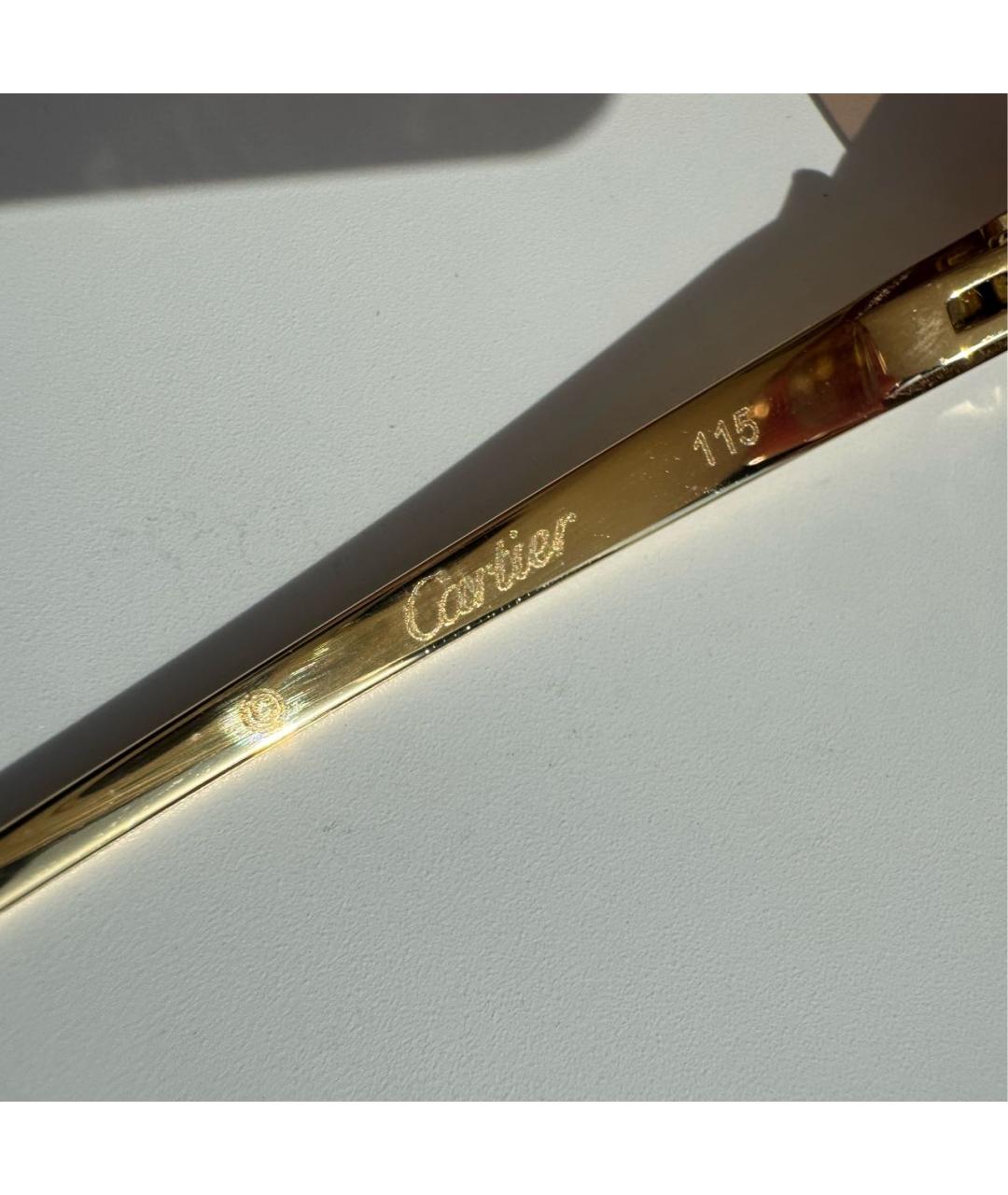 CARTIER Золотые солнцезащитные очки, фото 5