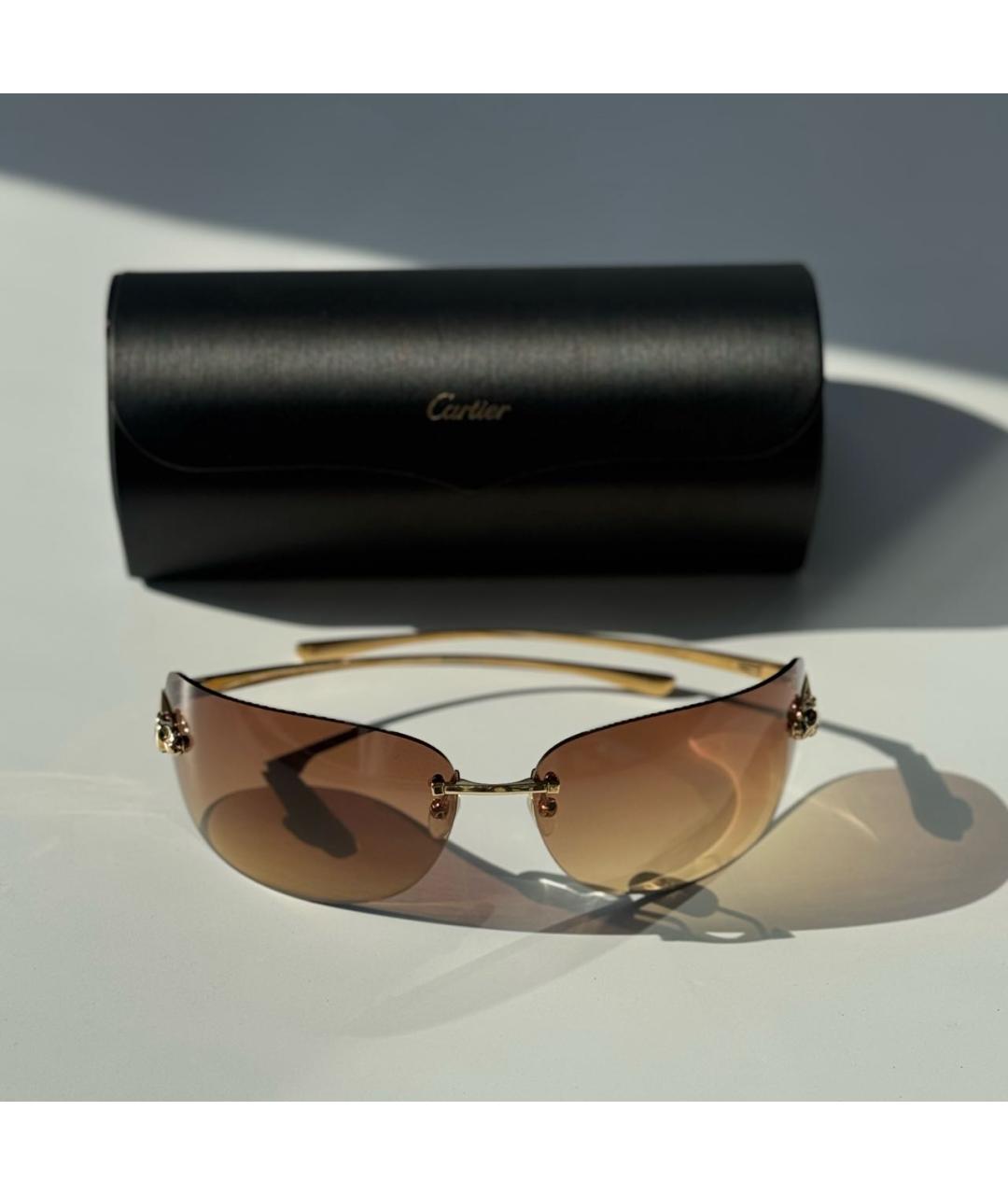 CARTIER Золотые солнцезащитные очки, фото 9