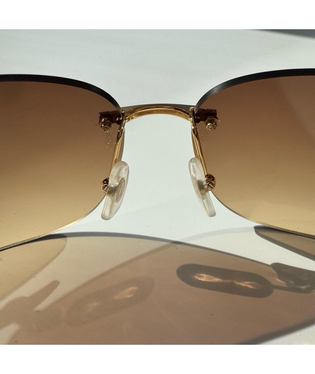 CARTIER Золотые солнцезащитные очки, фото 4